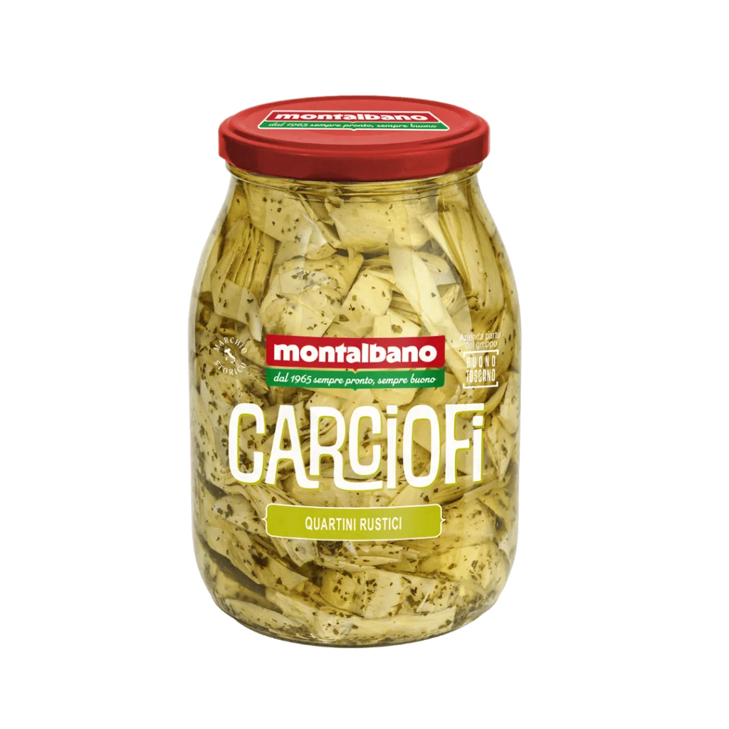 vasetto con carciofi quartini rustici