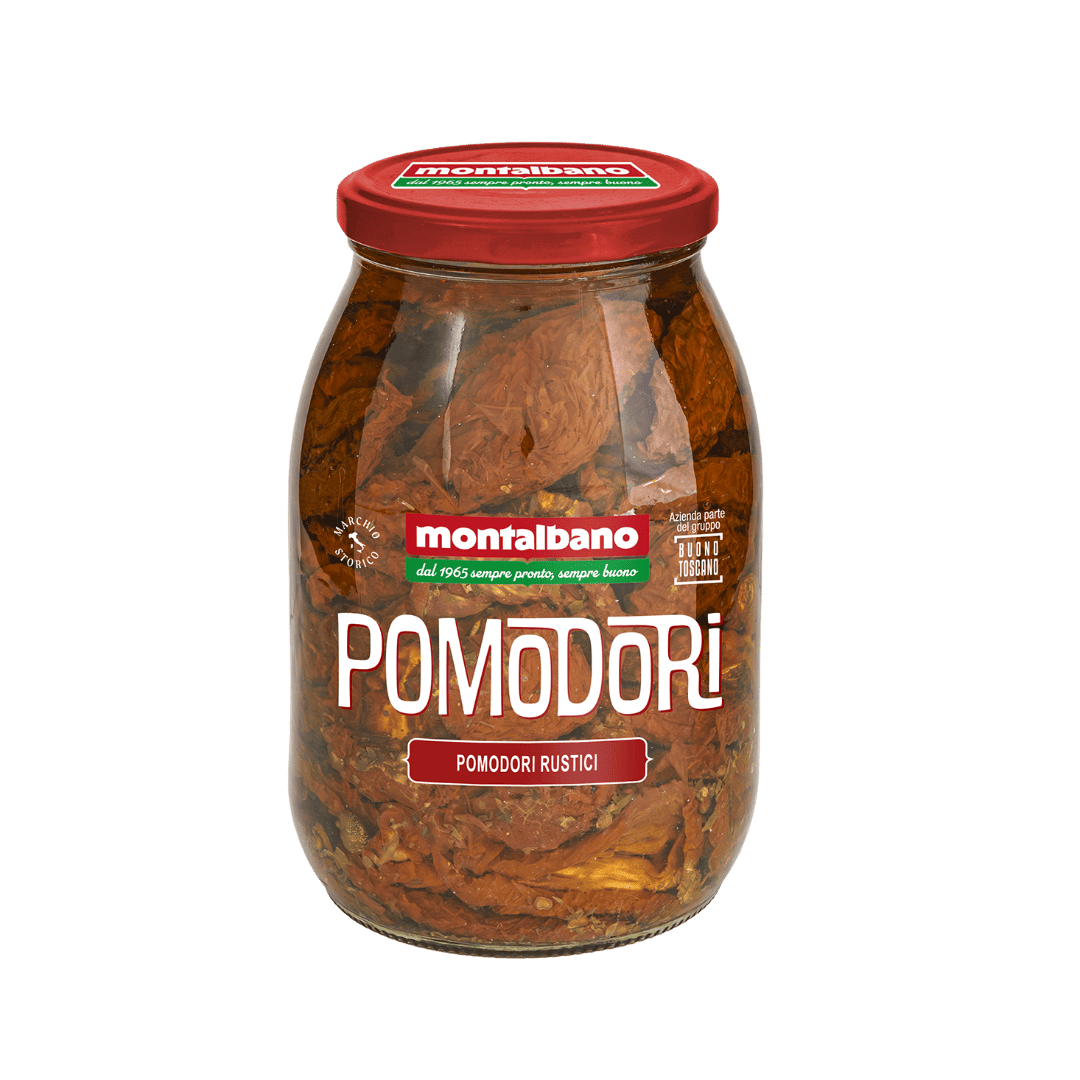 vasetto con pomodori secchi sott'olio